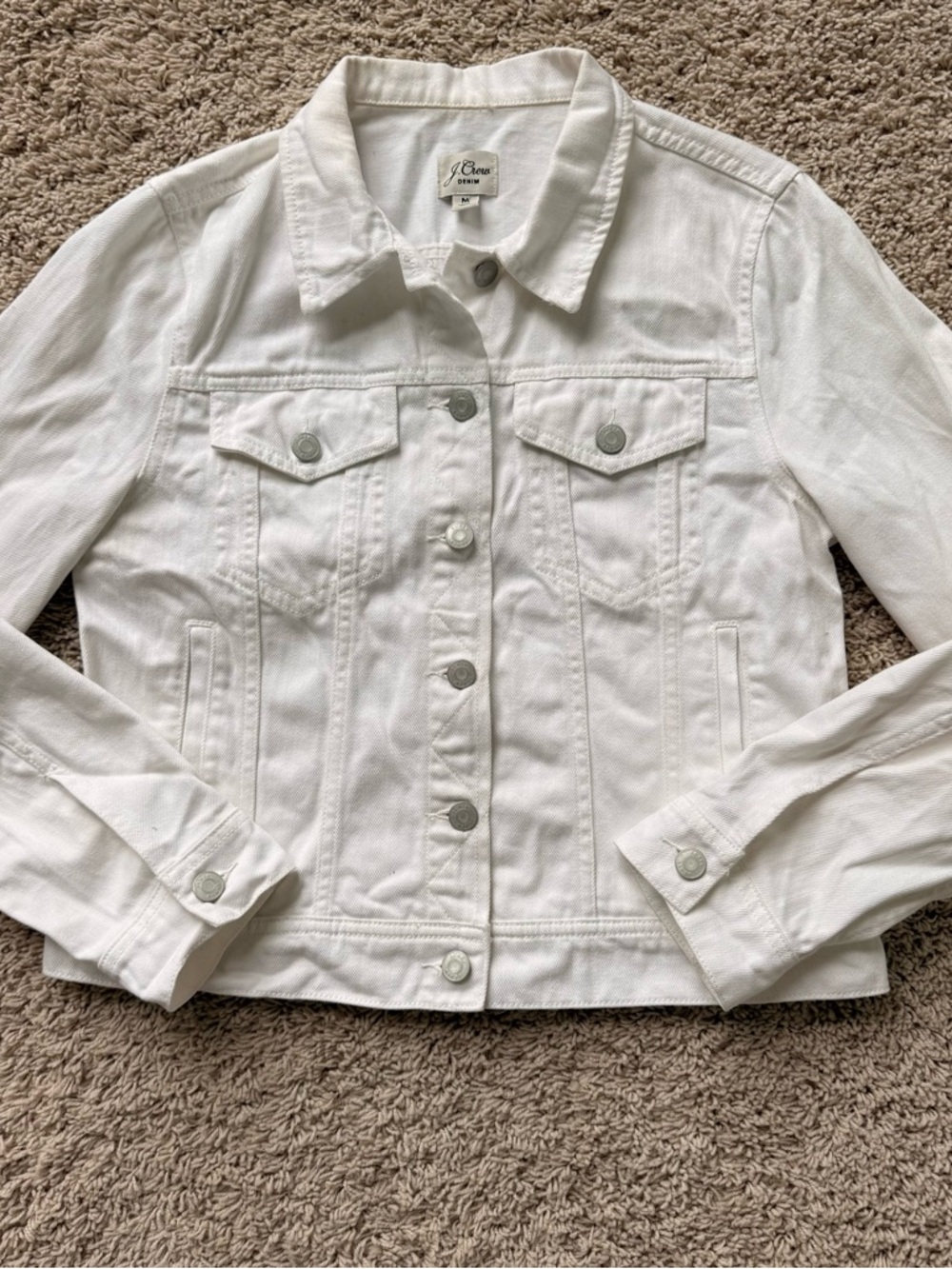 J. Crew White Denim Jean Jacket
